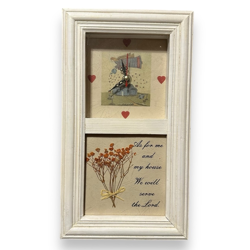 Avon Christian Religious Wall Clock Lords House Inspirational God Timepiece Vtg